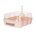 Extra Large Semi-Closed Cat Litter Box with Scoop Pink L856501