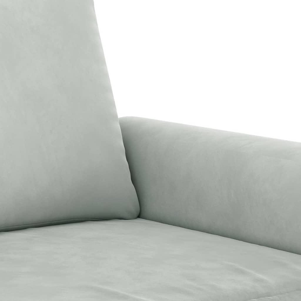 Light Gray Velvet 2 Piece Sofa Set Z55897