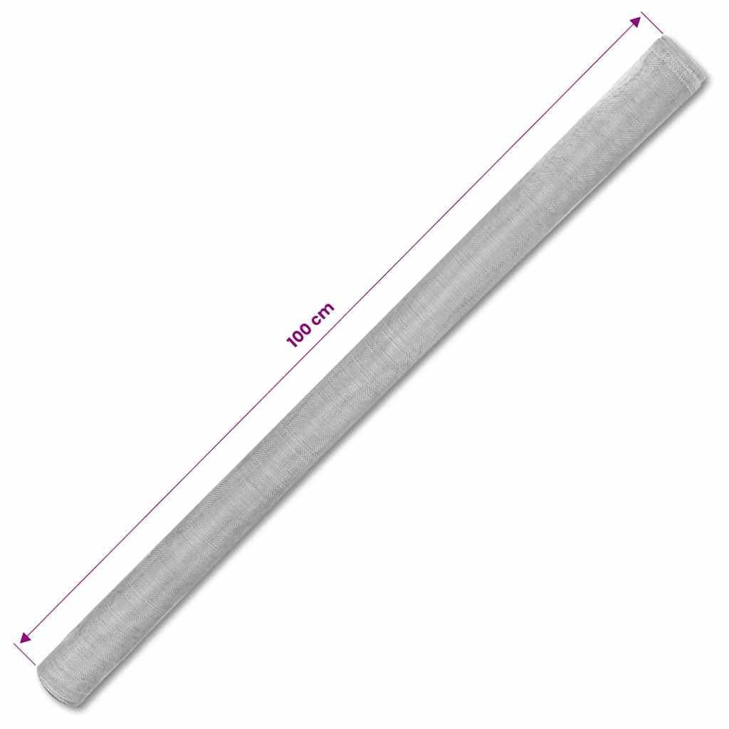 Aluminum Mesh Screen 39.4x196.9 Inches Silver D9576