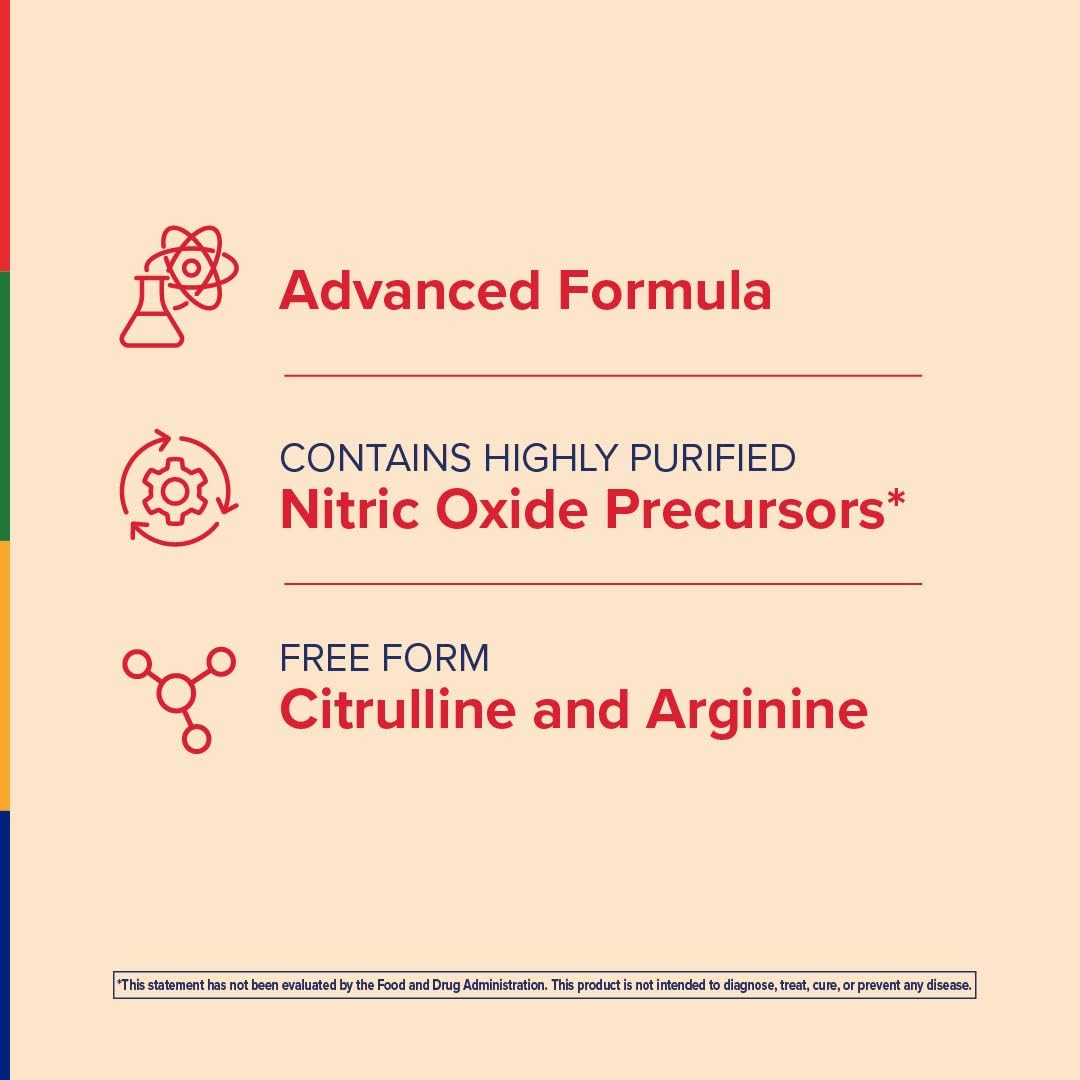Nitric Oxide Supplement 120 Capsules with L-Citrulline and L-Arginine U6427