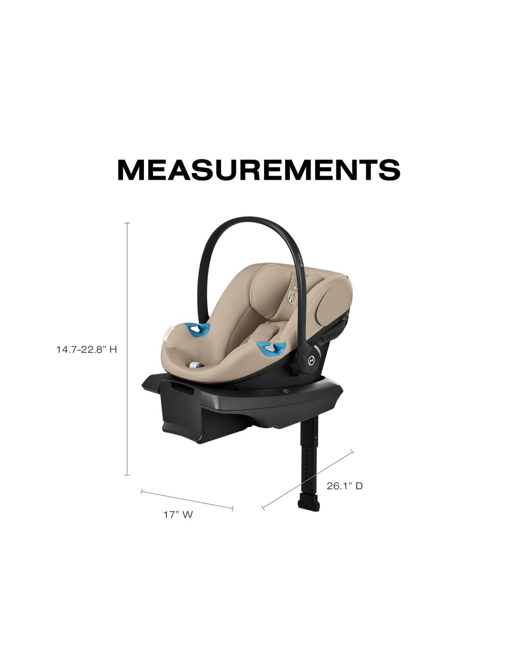 2-in-1 Baby Stroller + Car Seat Combo Almond Beige V48348
