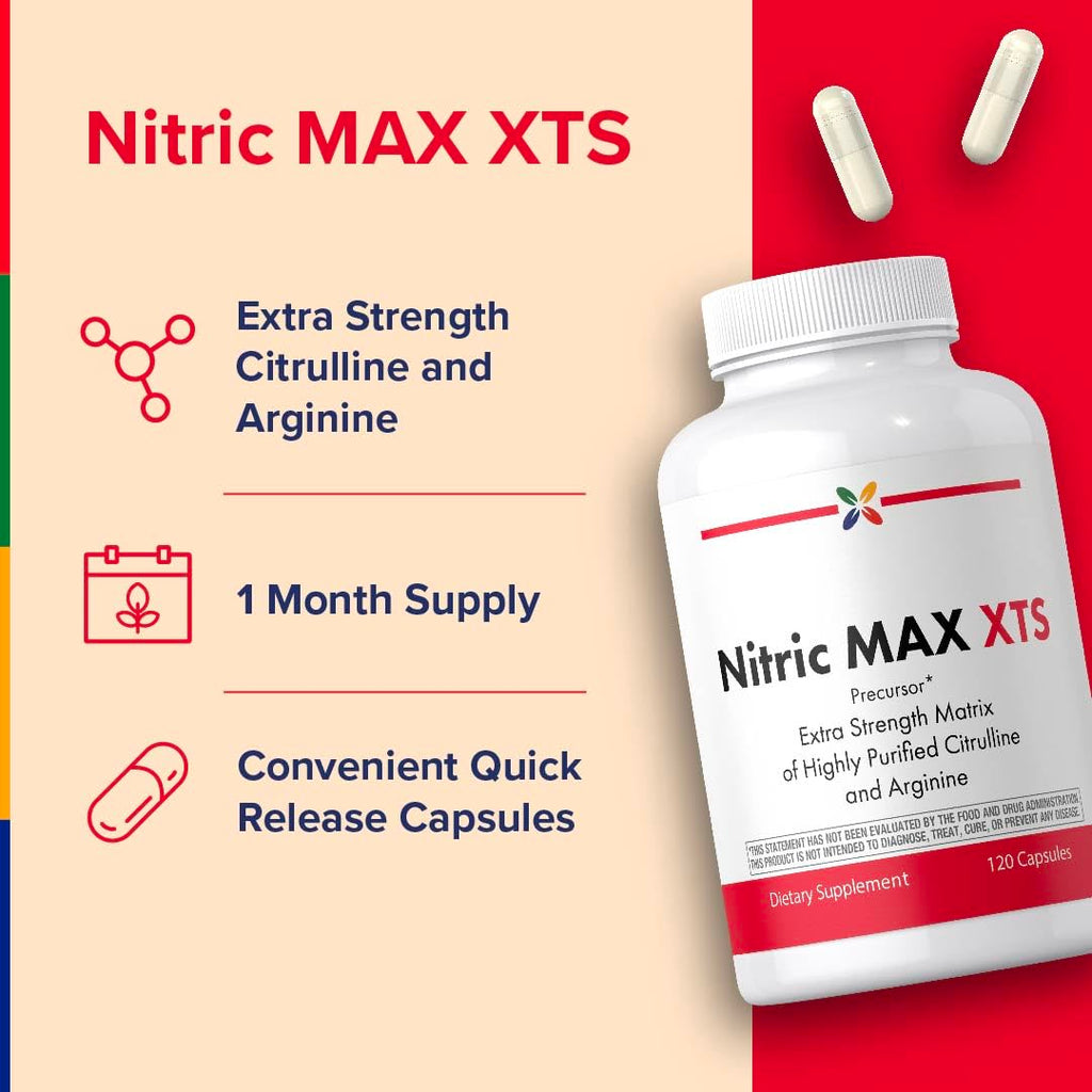 Nitric Oxide Supplement 120 Capsules with L-Citrulline and L-Arginine U6427