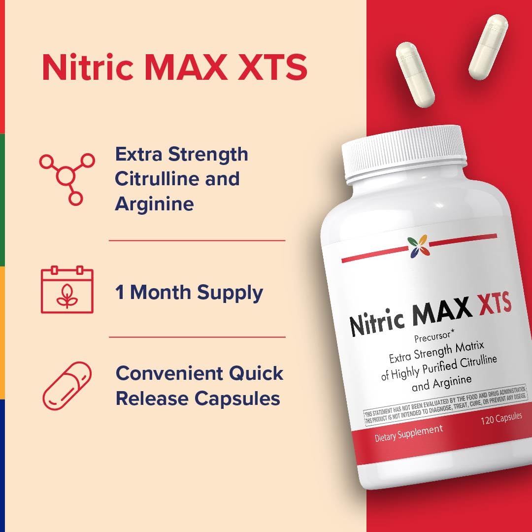 Nitric Oxide Supplement 120 Capsules with L-Citrulline and L-Arginine U6427