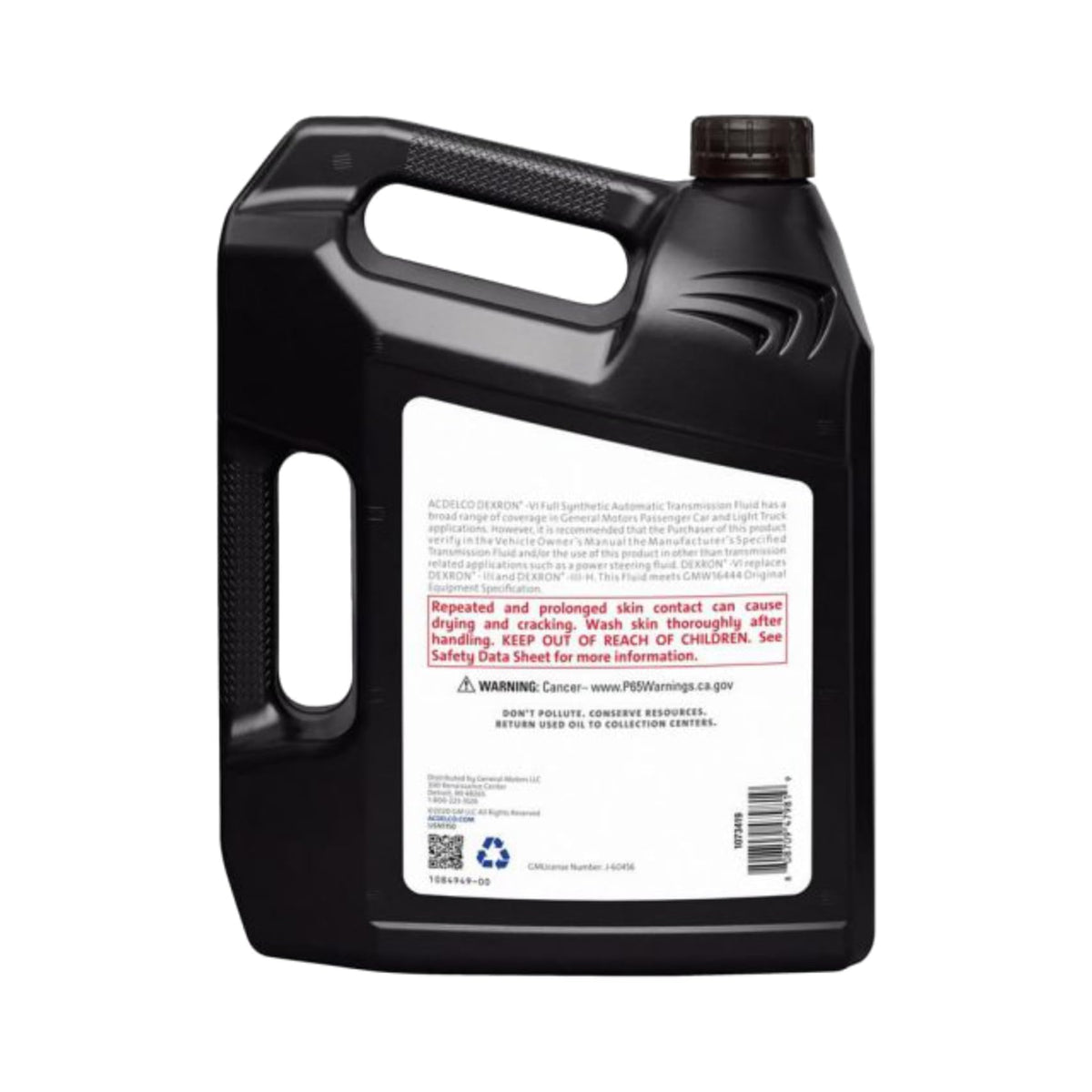 Dexron VI Full Synthetic Automatic Transmission Fluid 1 gal Case of 3 A898798