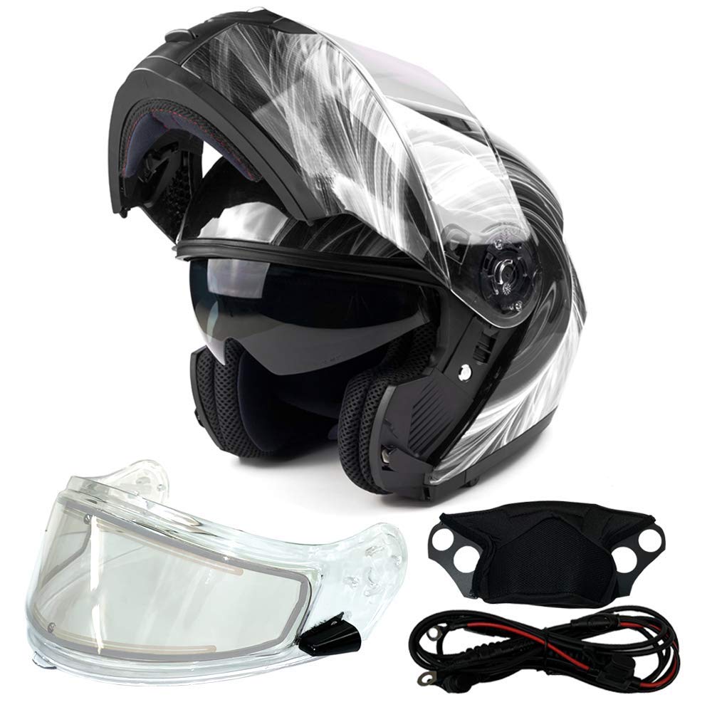 Full Face Snowmobile Helmet with Heated Shield O8122