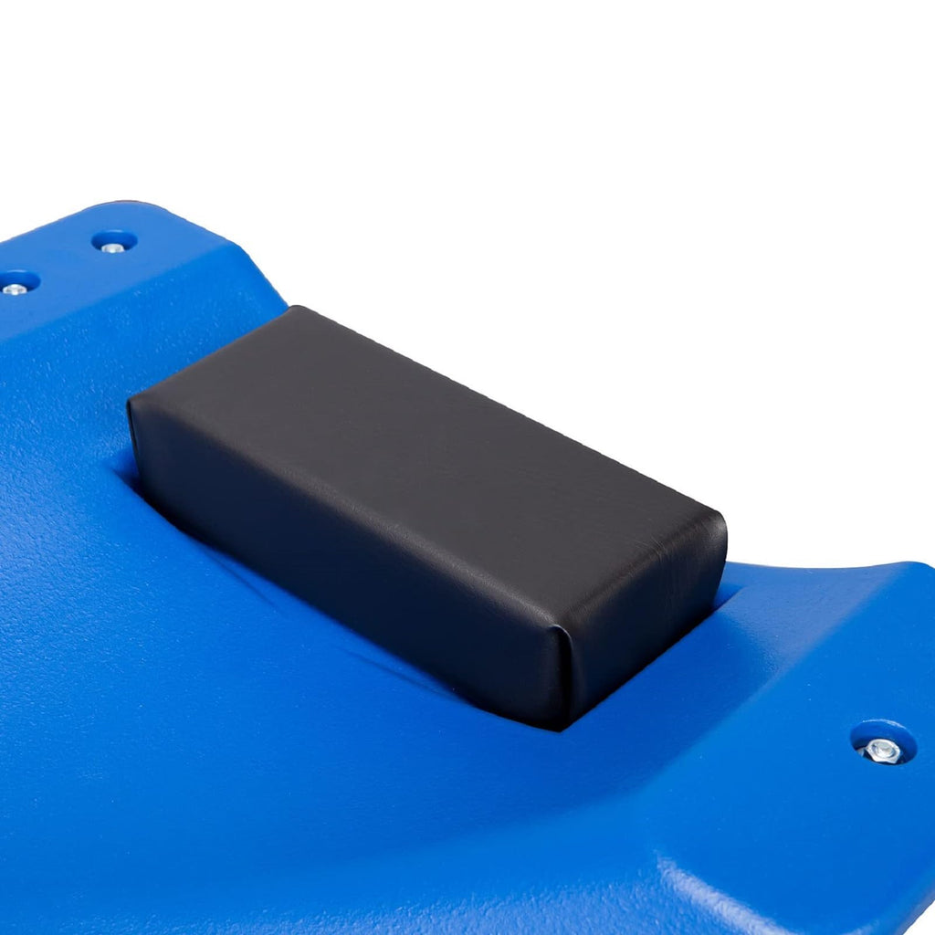 Blue Plastic Rolling Garage Creeper with Padded Headrest and 6 Casters B915901