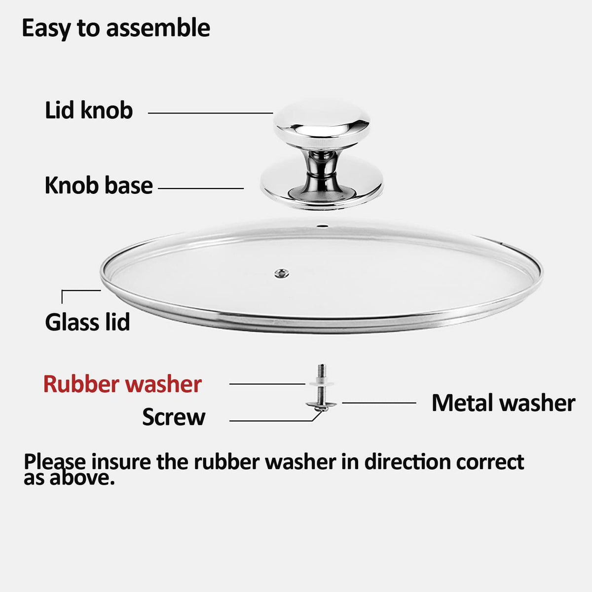 Tempered Glass Lid for 11 inches Cookware J95089