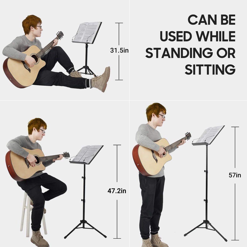 Adjustable Black Sheet Music Stand W98356