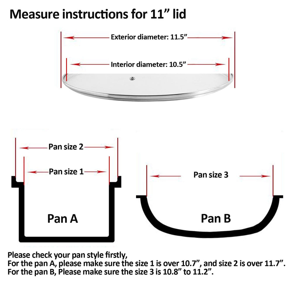 Tempered Glass Lid for 11 inches Cookware J95089