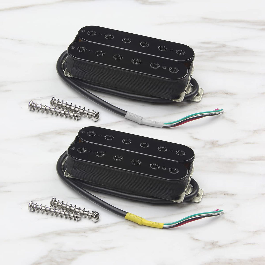 Alnico 5 Electric Guitar Humbucker Pickup Set Black Y3029