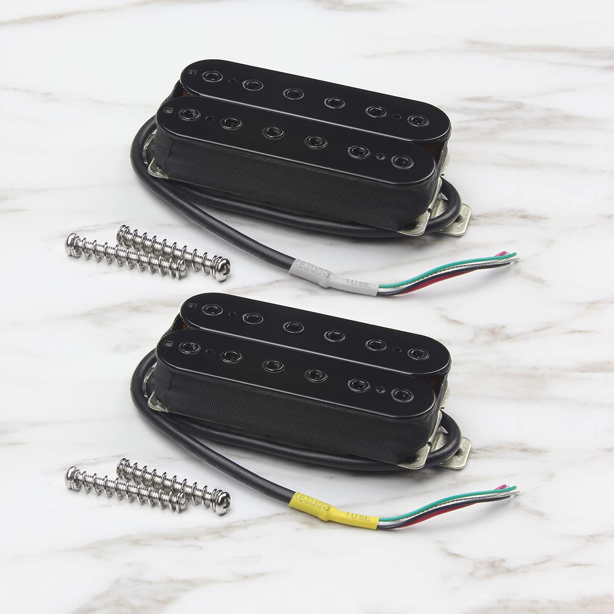 Alnico 5 Electric Guitar Humbucker Pickup Set Black Y3029
