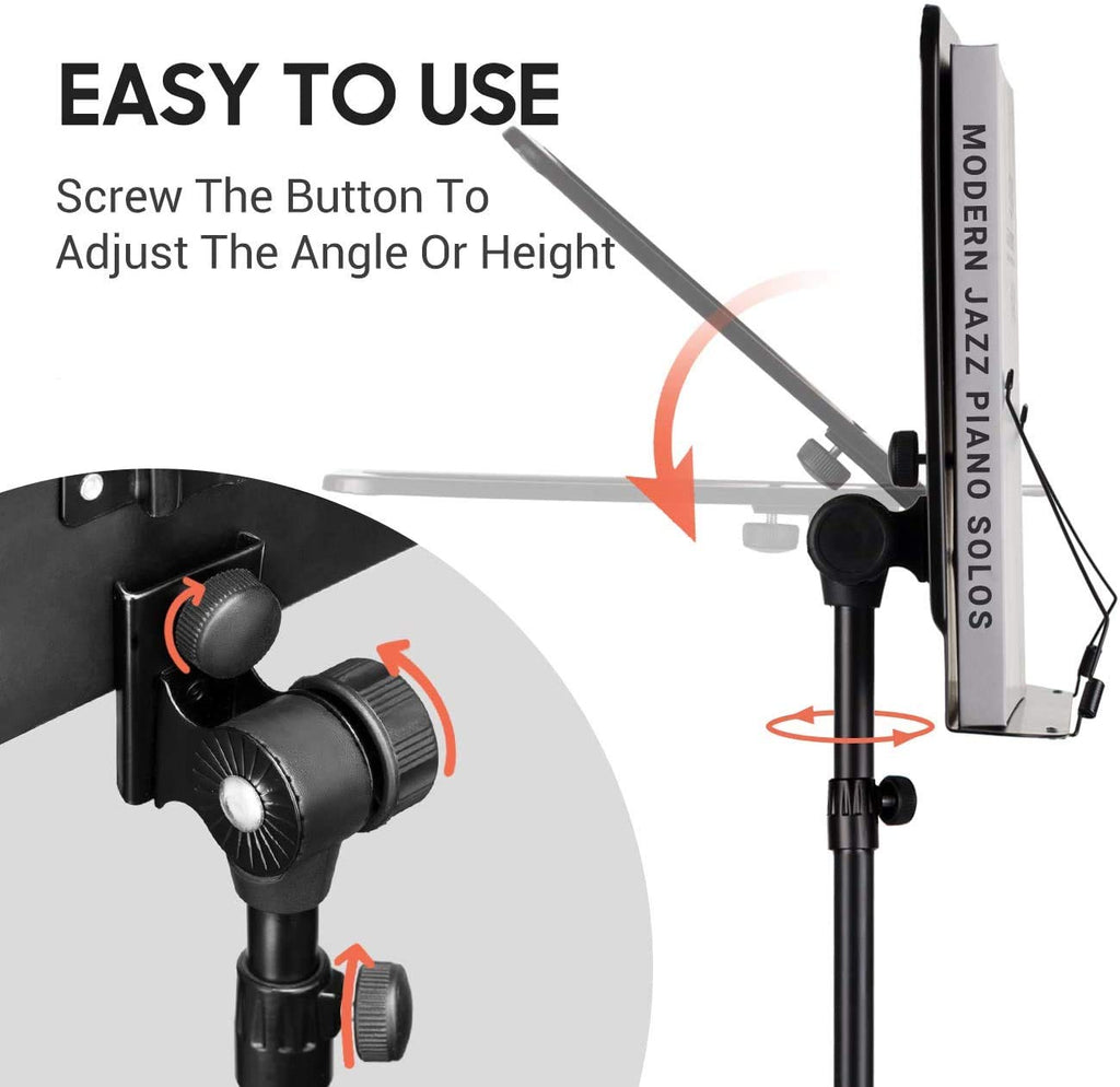 Adjustable Black Sheet Music Stand W98356