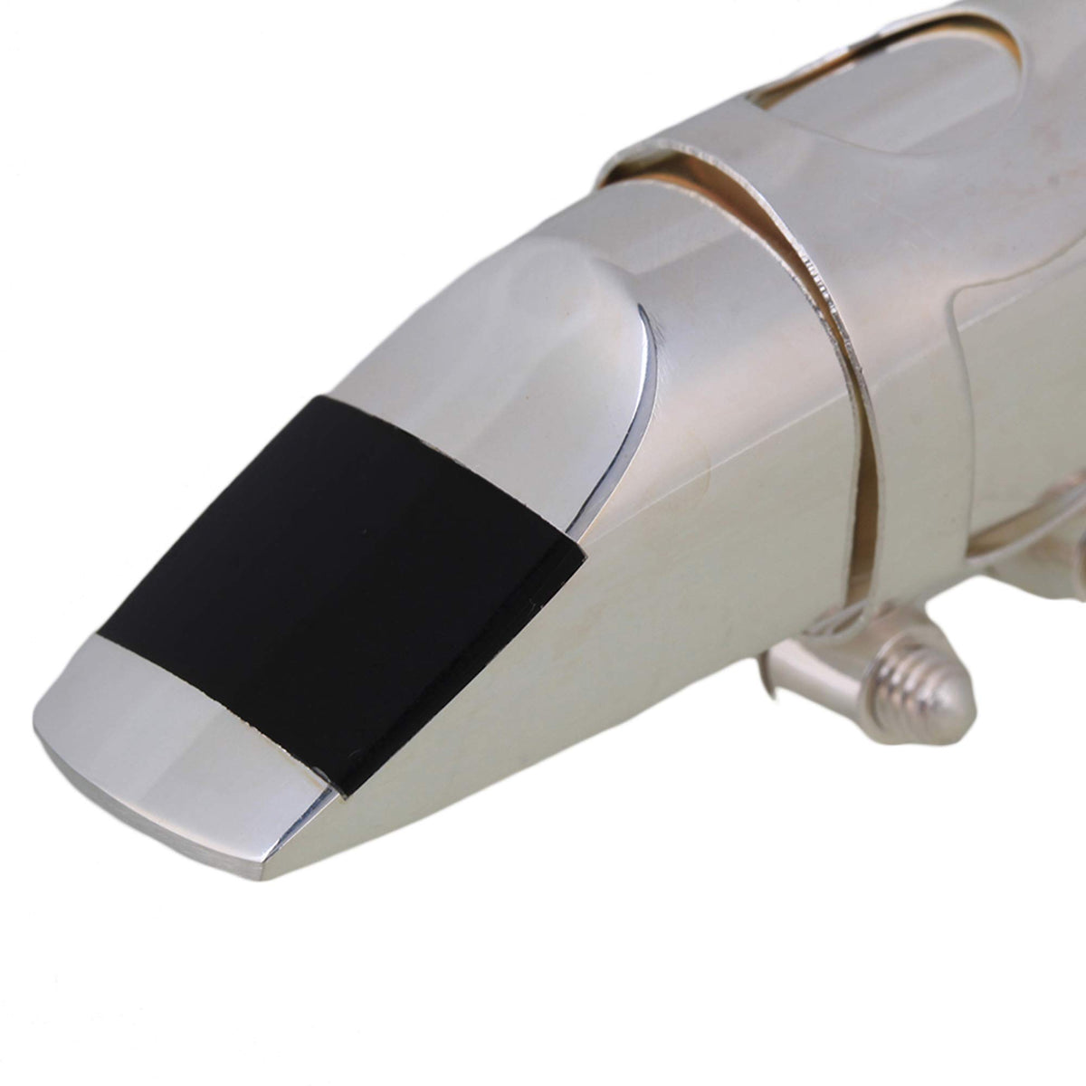 Silver Brass Alto Saxophone Mouthpiece with Cap Ligature R8789