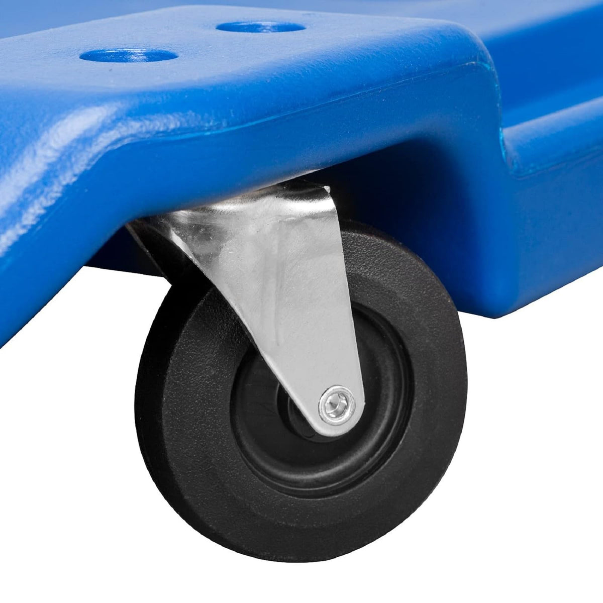 Blue Plastic Rolling Garage Creeper with Padded Headrest and 6 Casters B915901