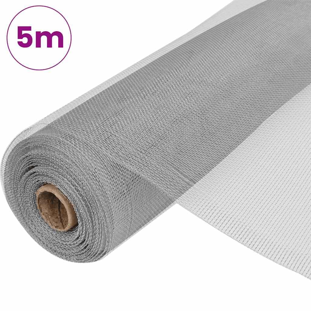 Aluminum Mesh Screen 39.4x196.9 Inches Silver D9576