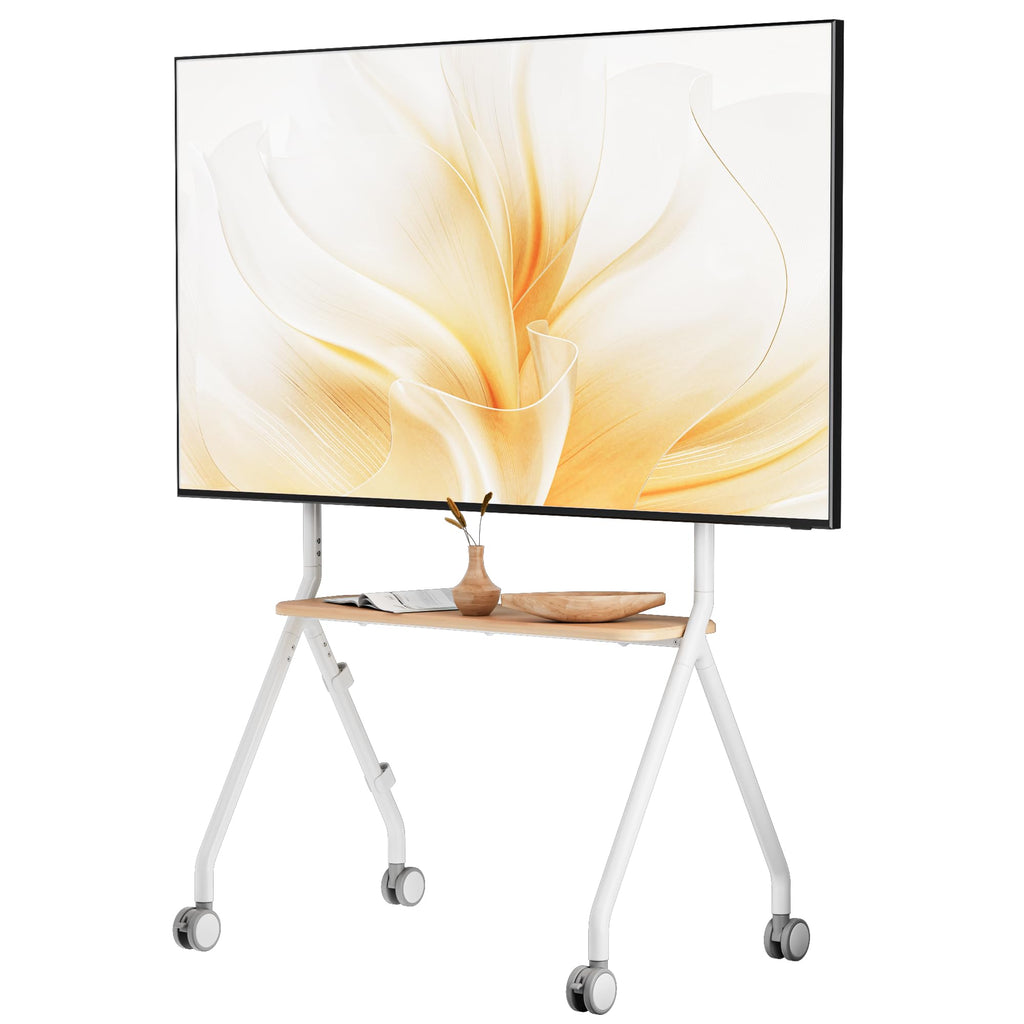 White Rolling TV Stand O130784