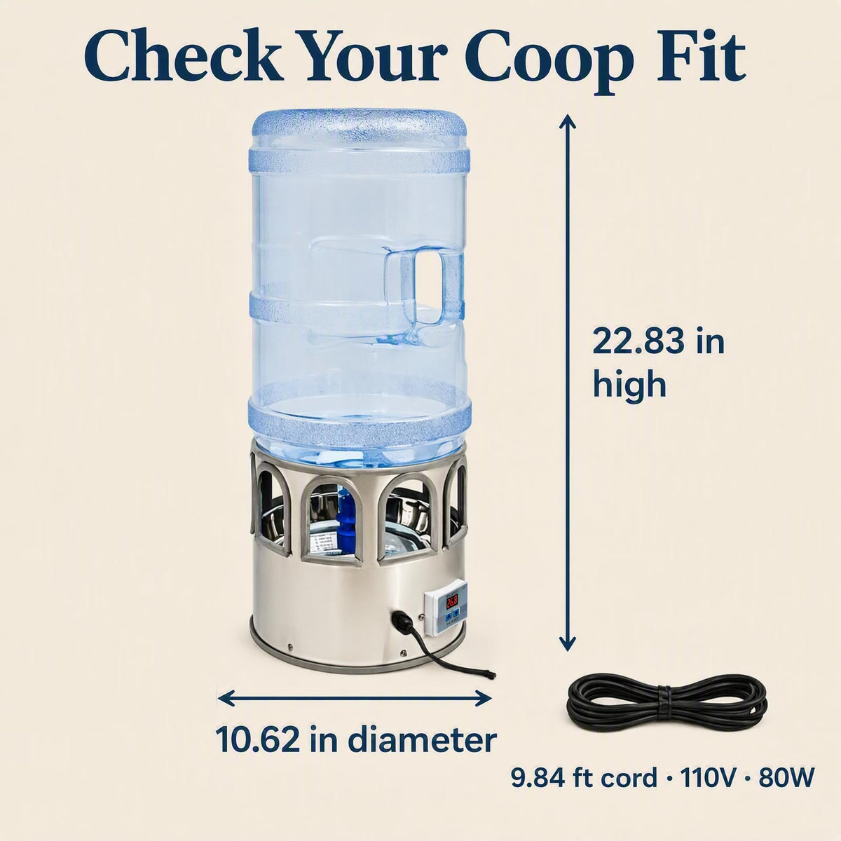 Heated Chicken Waterer 5 Gallon J6209