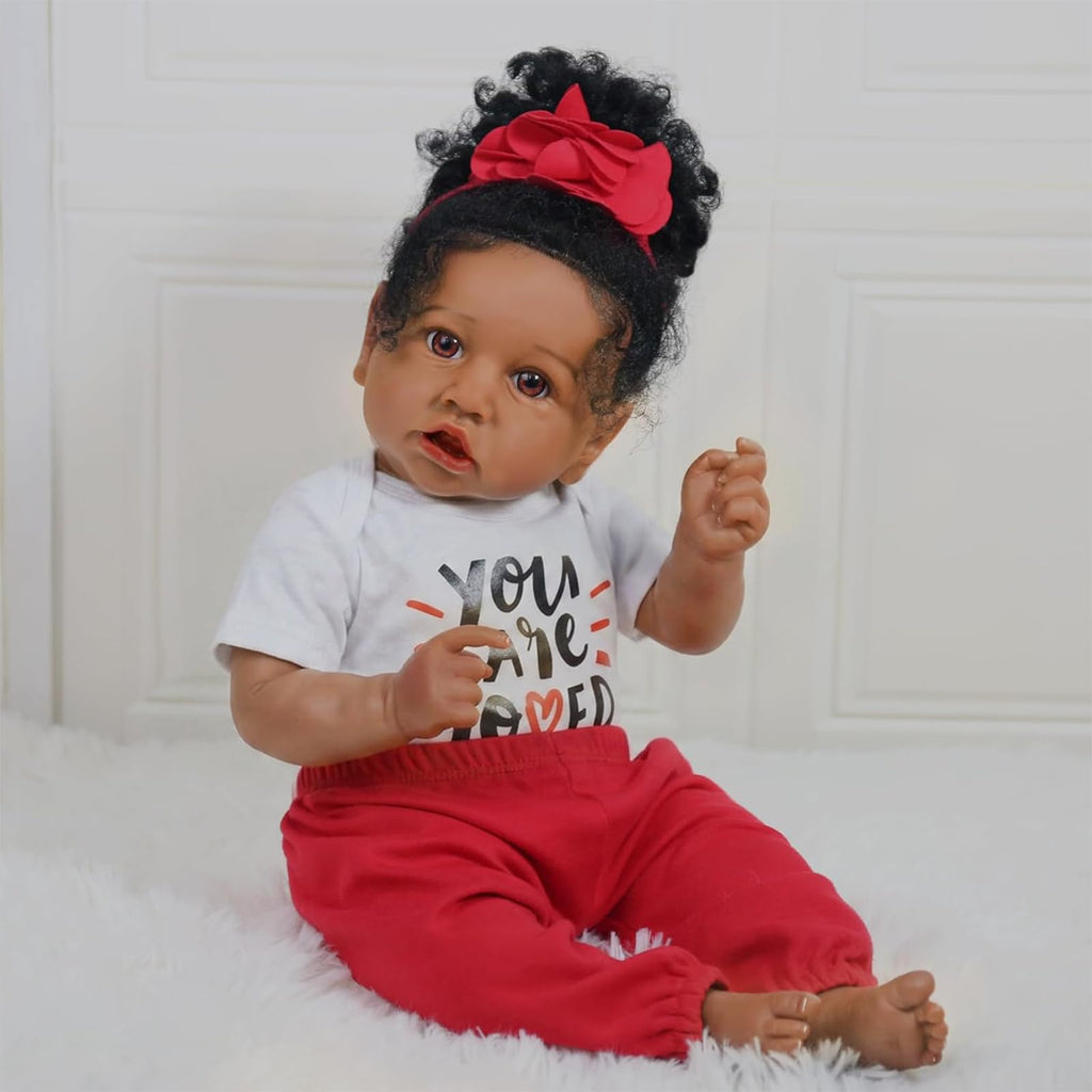 20-Inch African American Reborn Baby Doll A809