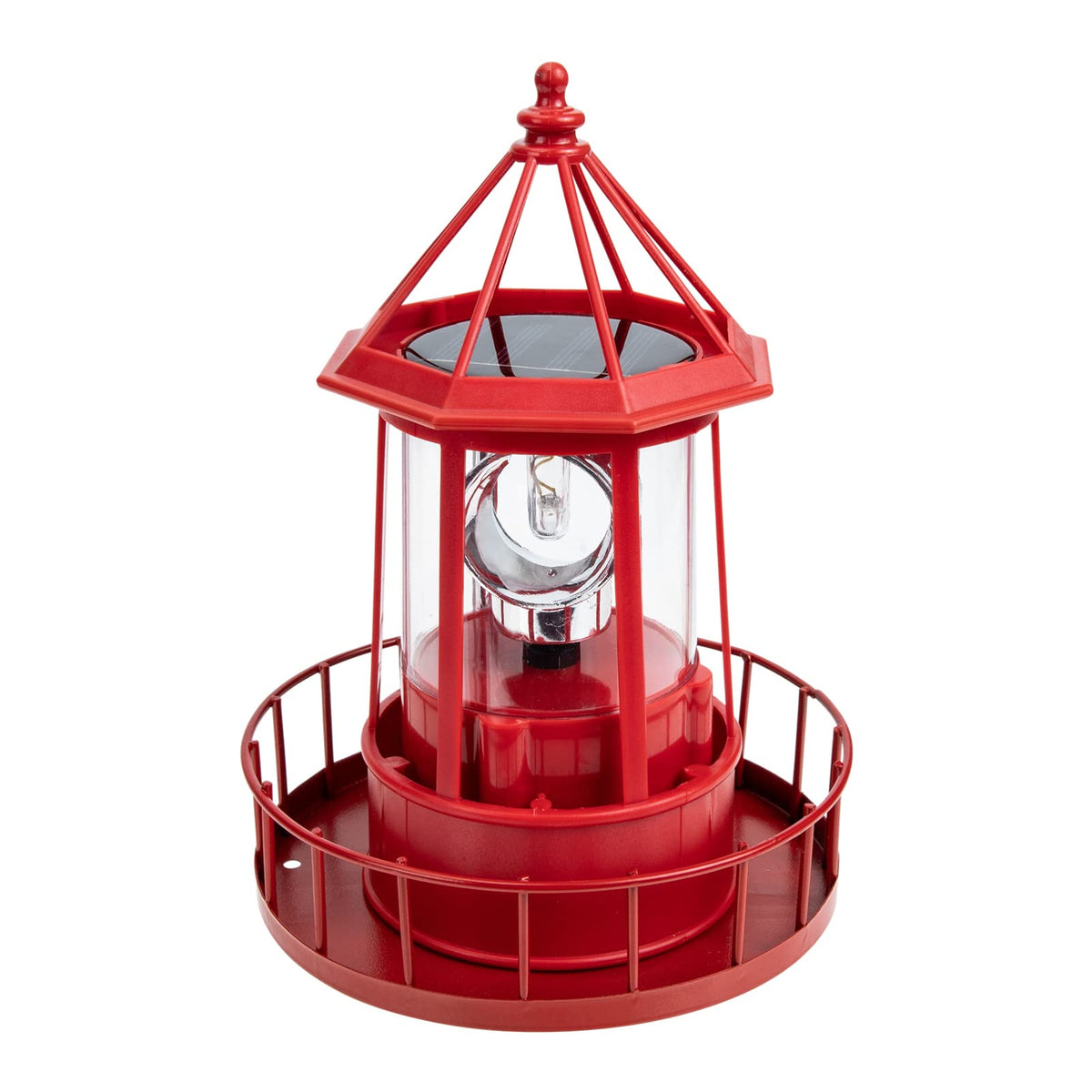 Solar Powered Lighthouse Iron Rotating Solar Light H4366