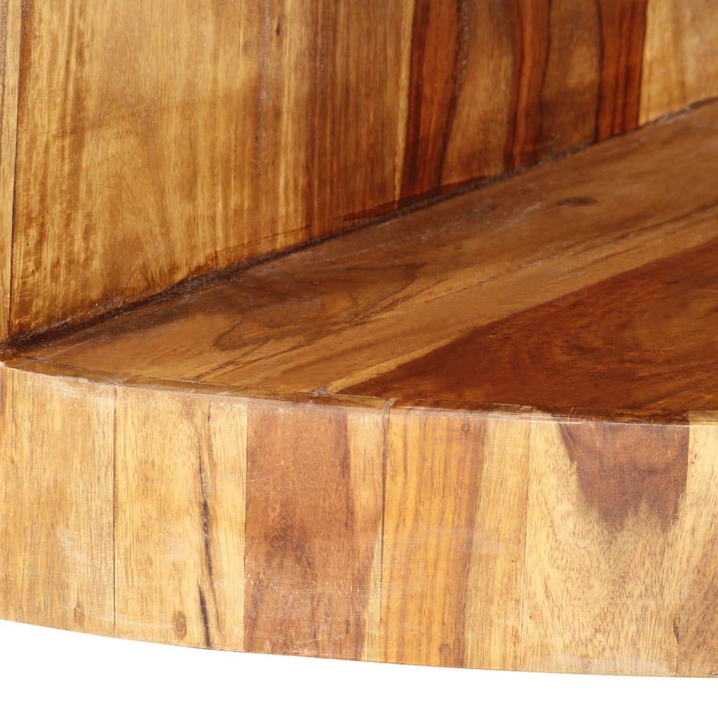 Round Coffee Table 25.6"x11.8" Solid Sheesham Wood B687170