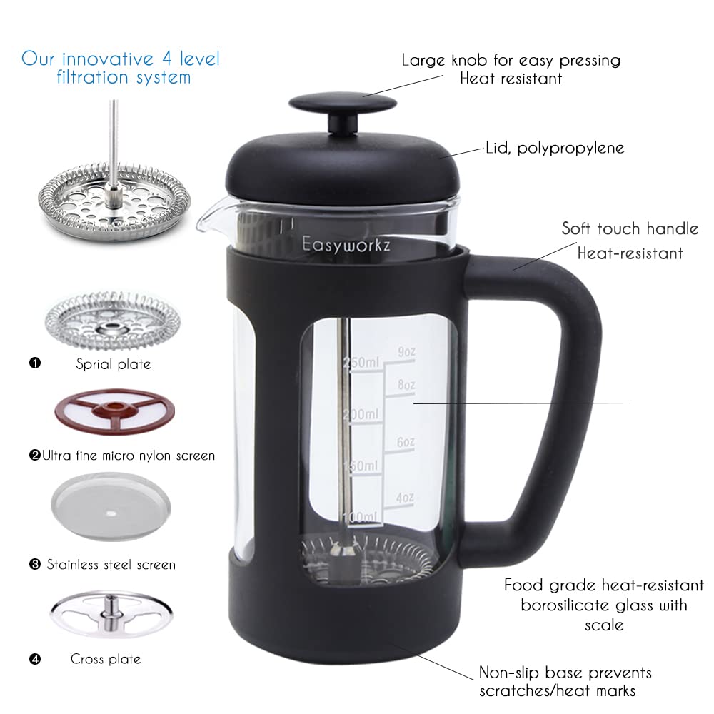12 oz Stainless Steel French Press and Gooseneck Pour Over Kettle T99140