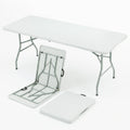 6FT White Portable Plastic Folding Table M106