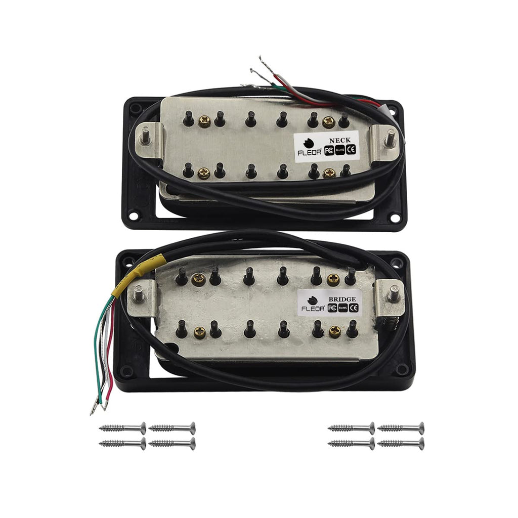 Alnico 5 Electric Guitar Humbucker Pickup Set Black Y3029