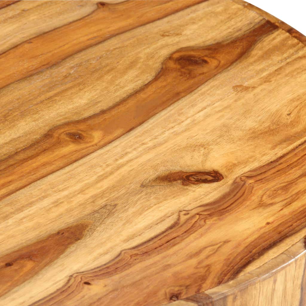 Round Coffee Table 25.6"x11.8" Solid Sheesham Wood B687170