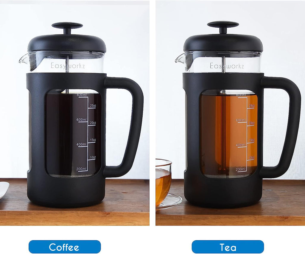 34 oz Stainless Steel French Press and Creamer Sugar Bowl Set A19890