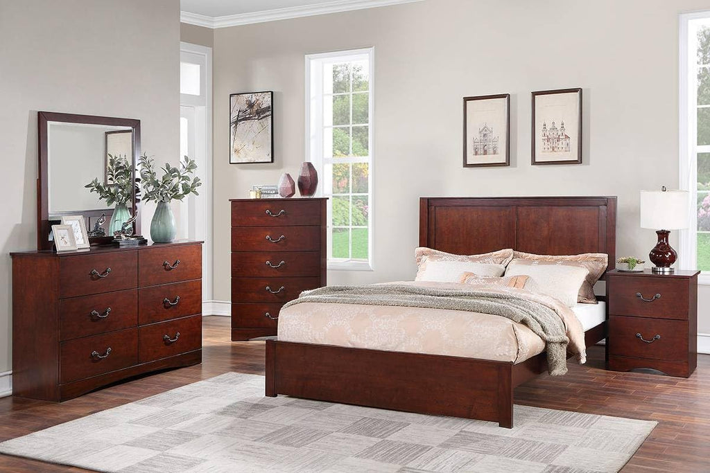 California King Bed Frame with Two Panel Headboard E9297