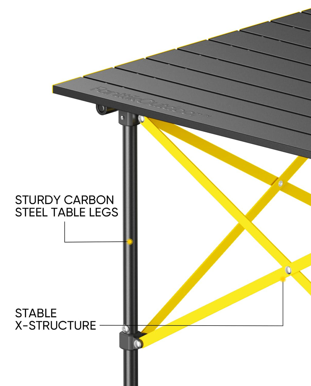 Portable Folding Aluminum Camping Table with Carry Bag C975352
