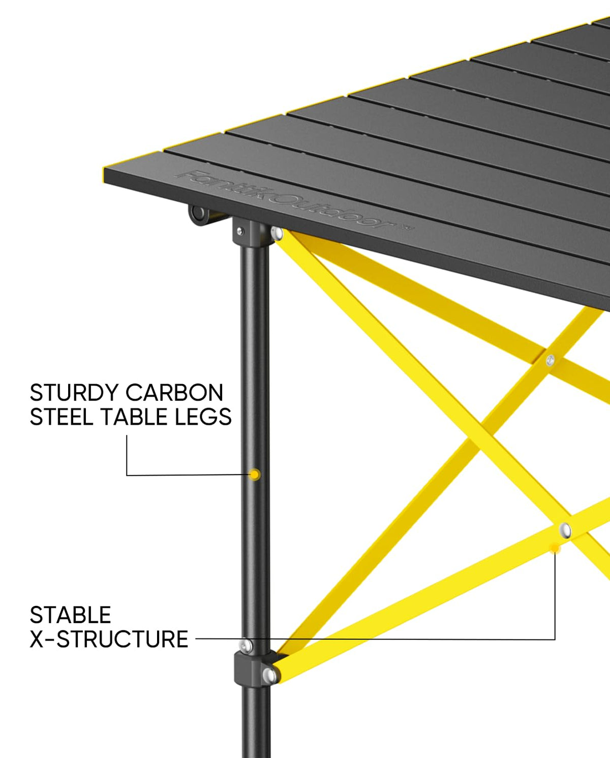 Portable Folding Aluminum Camping Table with Carry Bag C975352