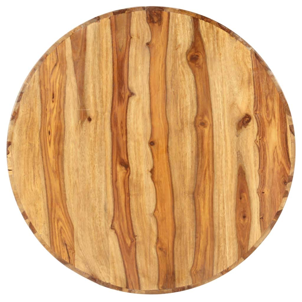 Round Coffee Table 25.6"x11.8" Solid Sheesham Wood B687170