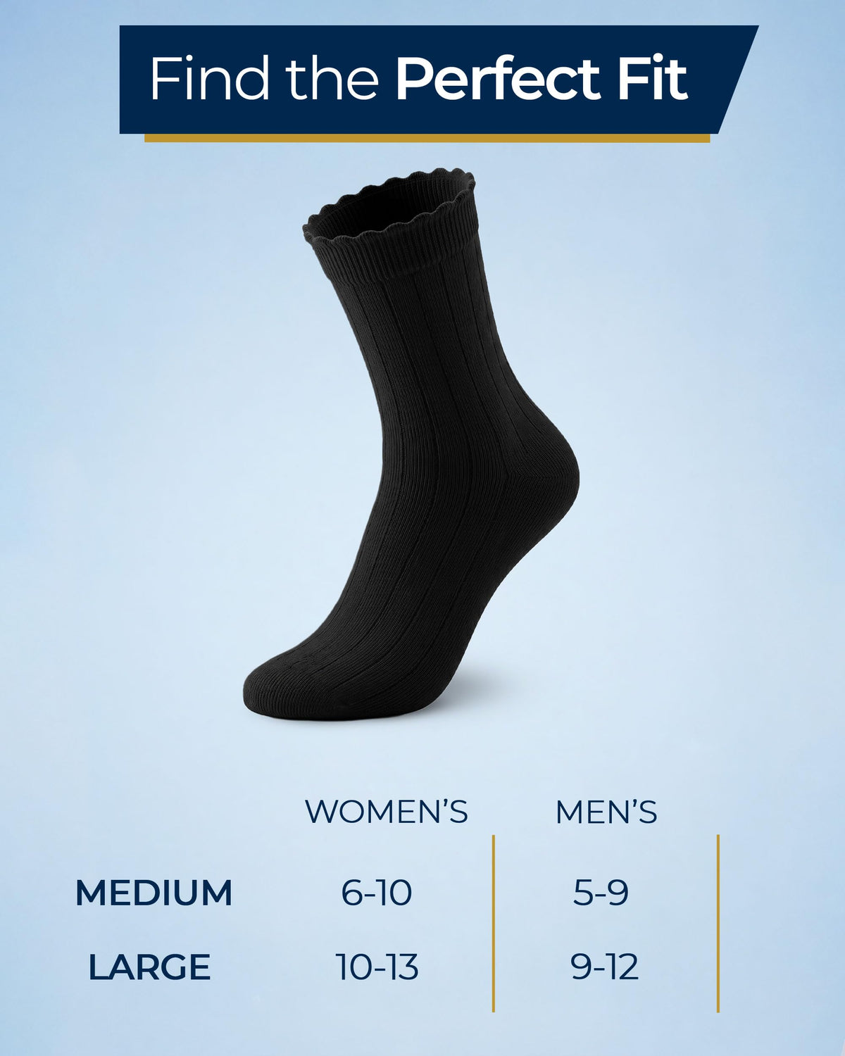 Knit Bamboo Viscose Diabetic Socks 6 Pairs X3741