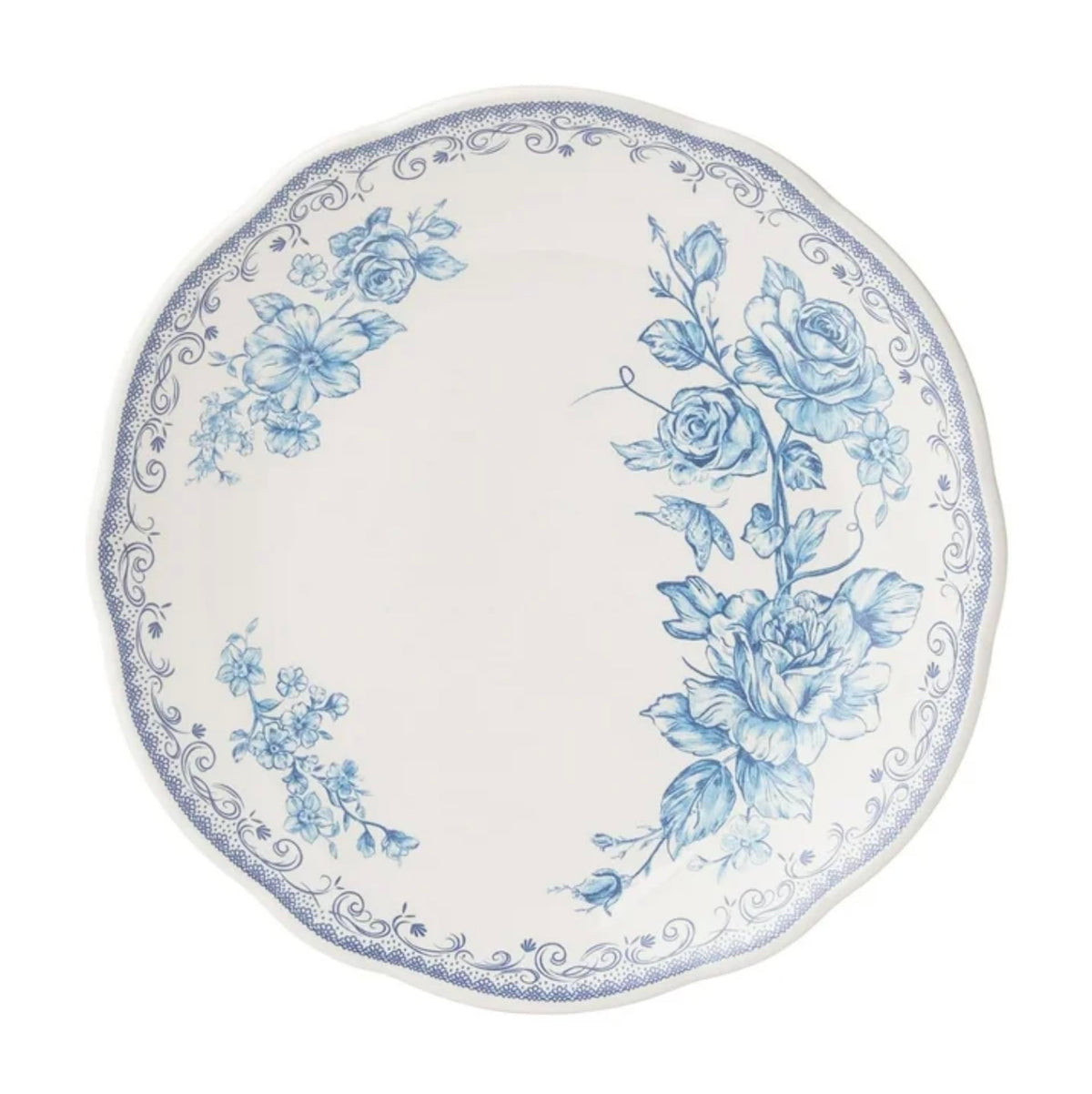 Blue 12-Piece Stoneware Dinnerware Set P516