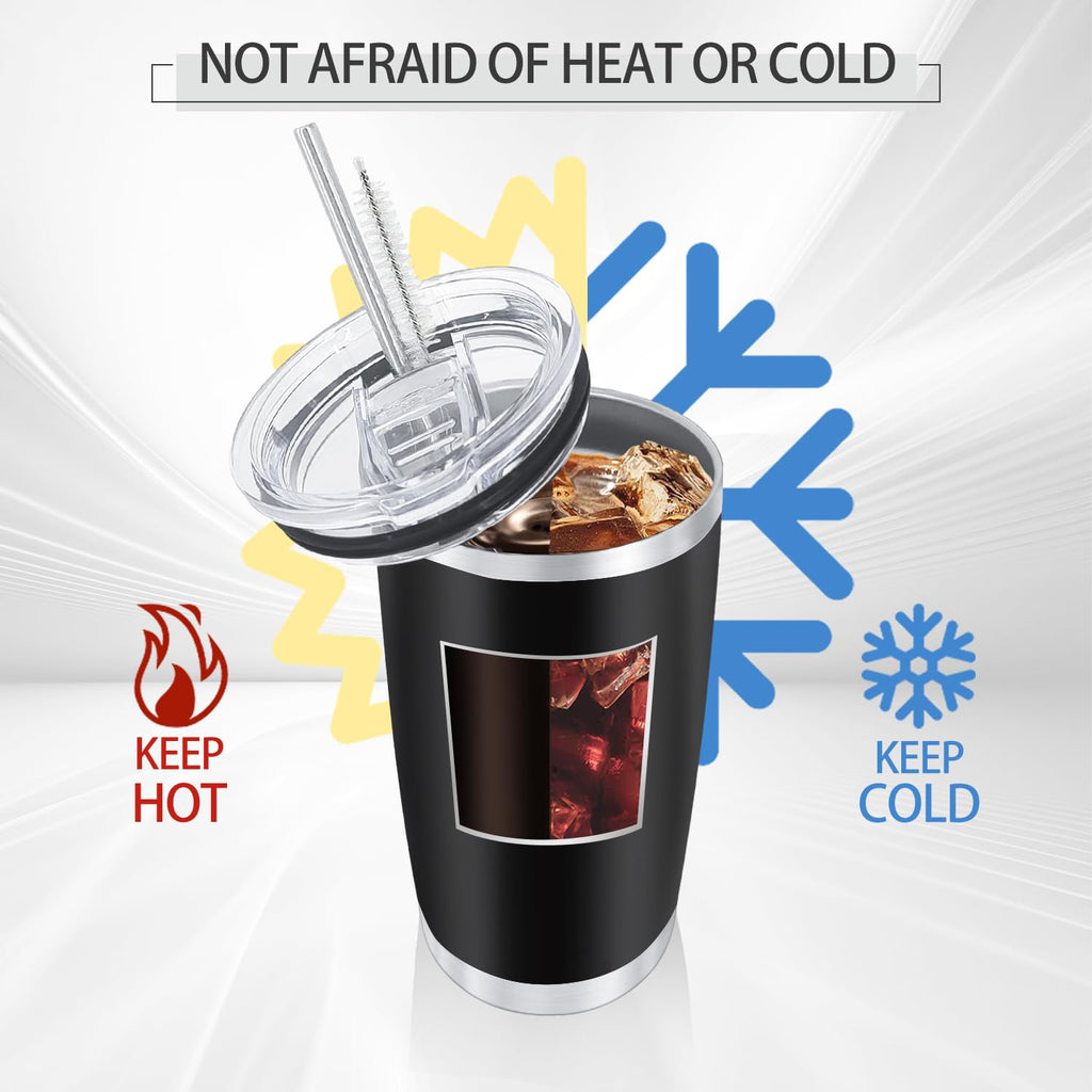 12 Pieces Insulated Stainless Steel Tumbler with Lid and Straw J7043