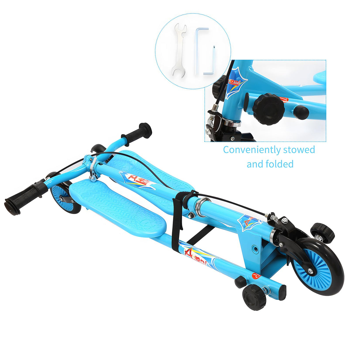 3 Wheels Drifting Scooter with Adjustable Height & Foldable D484352