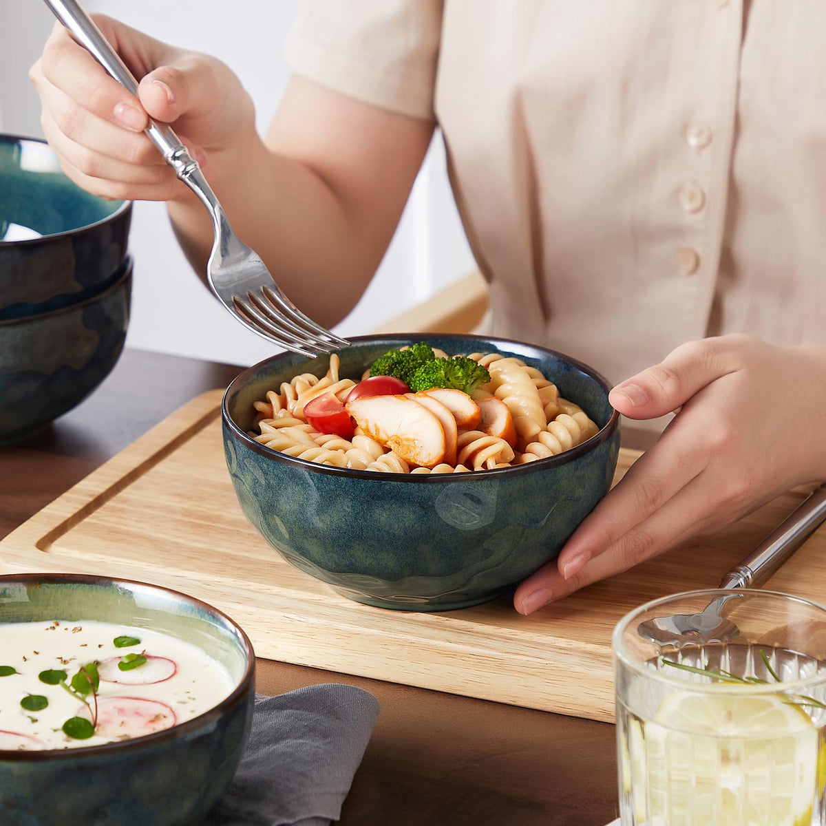 Ceramic Green Bowls Set of 4 P810
