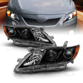 2007-2009 Toyota Camry Black Projector Headlight Assembly Pair V881