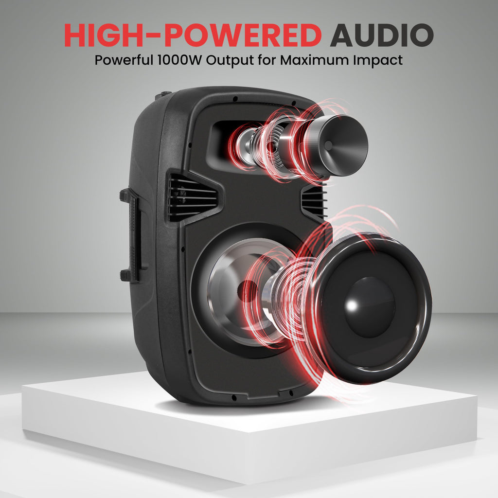 1000W Wireless Portable PA Speaker System F9726