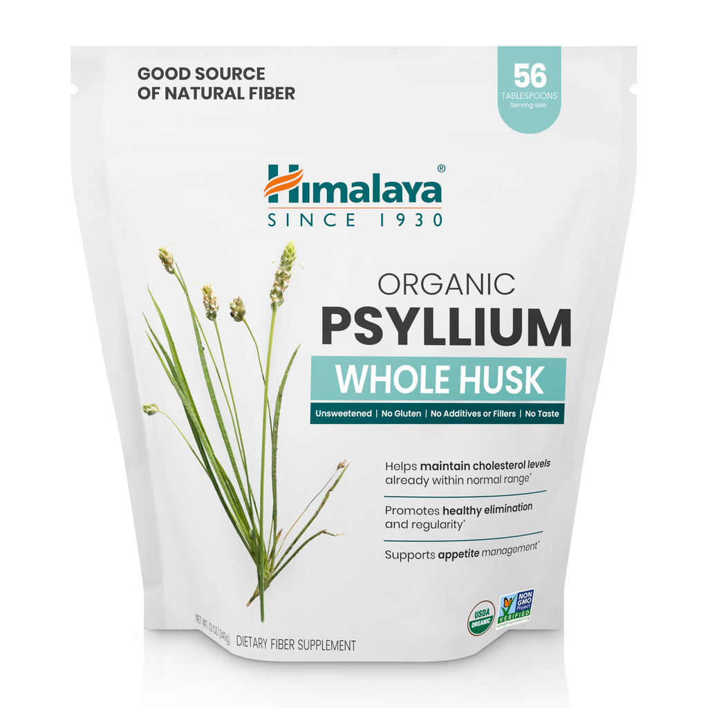 Organic Psyllium Whole Husk Fiber Supplement, Unflavored, 12 oz Y3775