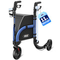 3 Wheel Foldable Walker 8'' Tires 300 LBS B537