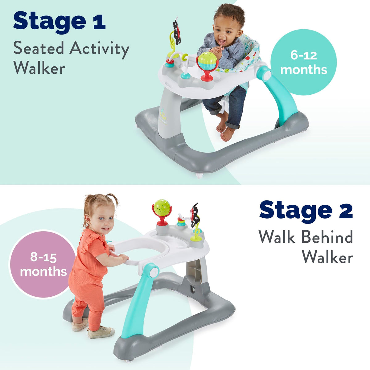 Foldable Adjustable Baby Walker with Wheels J6137