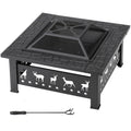 32 Inch Square Wood Burning Fire Pit Table I517