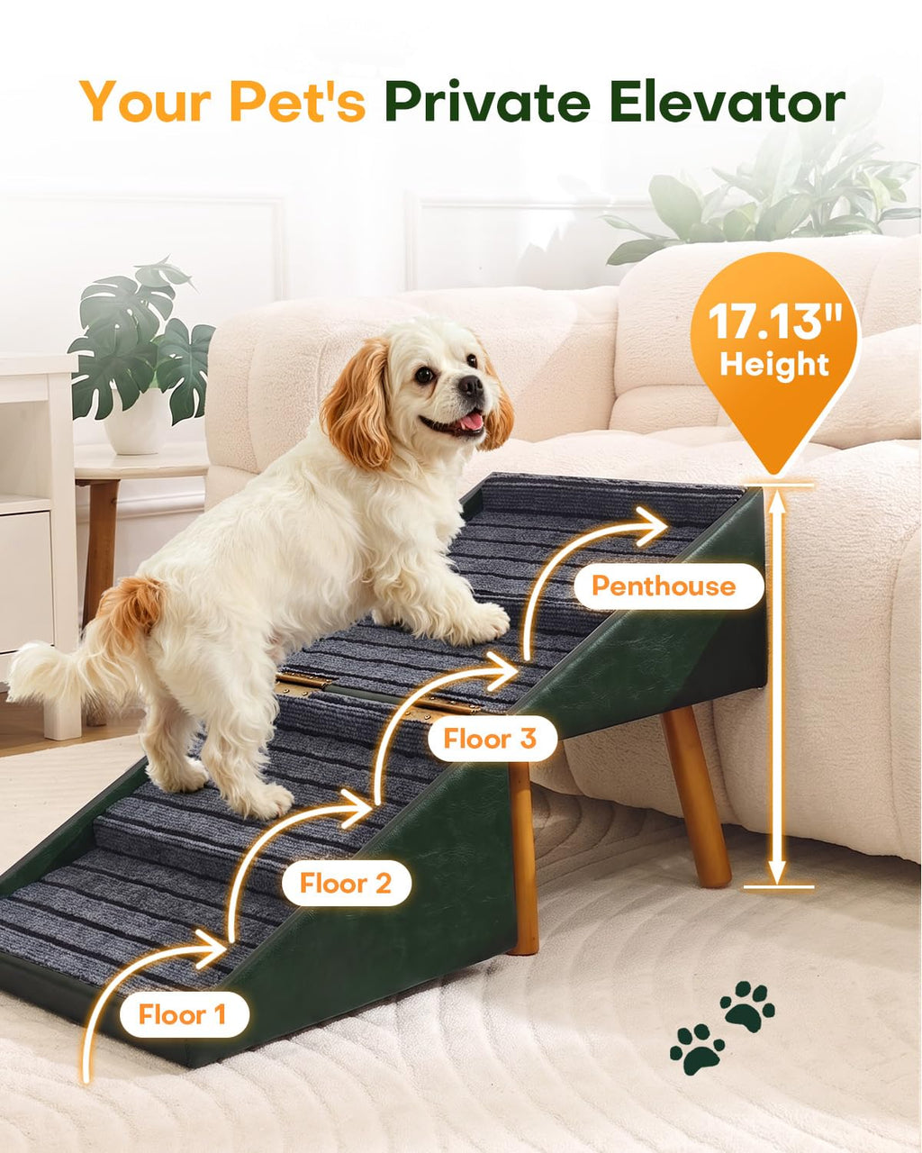 Foldable Dog Stairs and Ottoman K455701