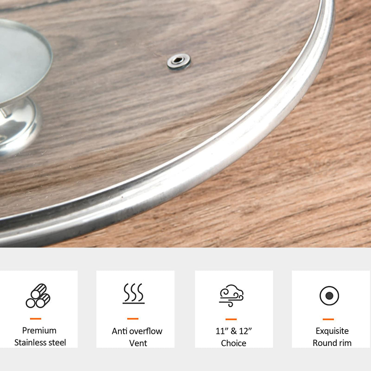 Tempered Glass Lid for 11 inches Cookware J95089