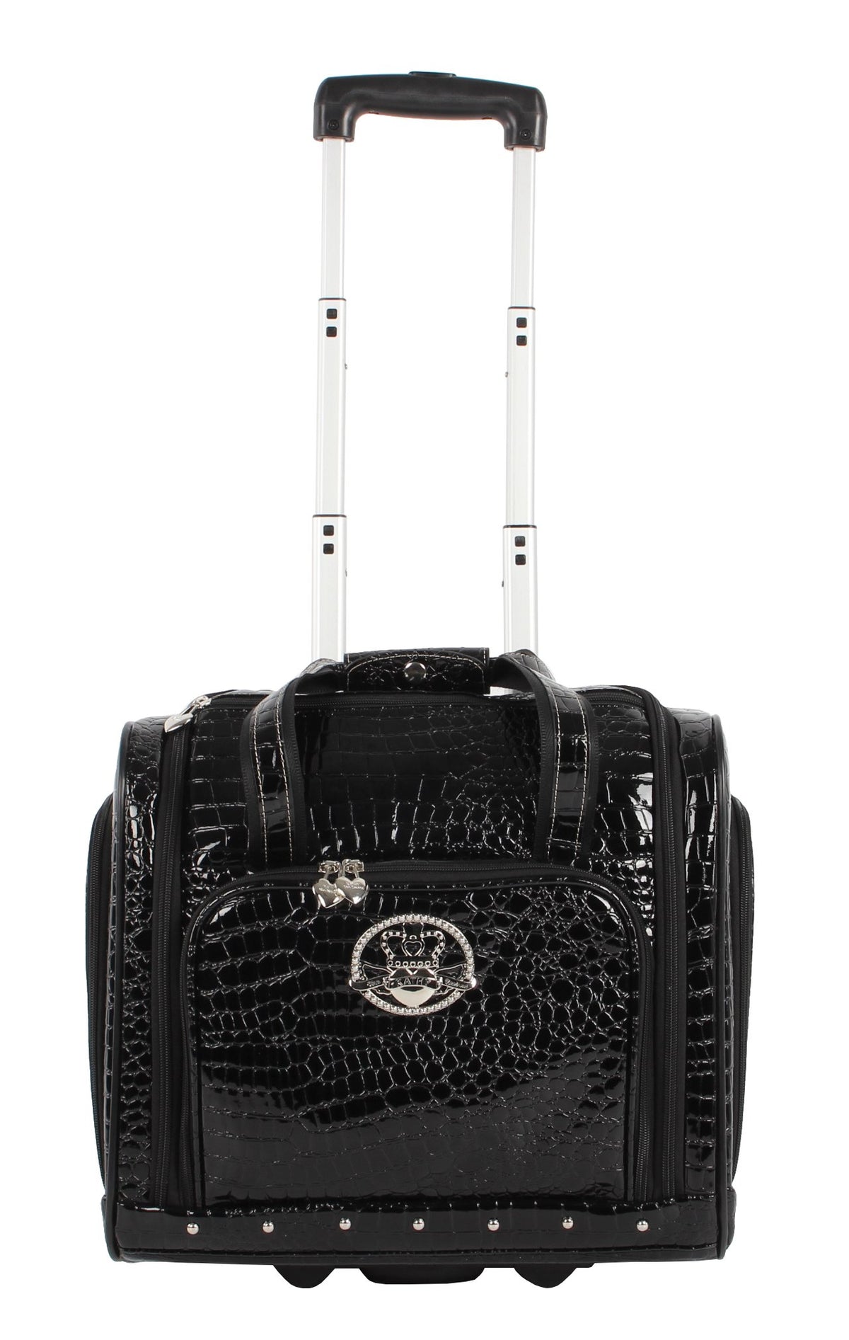 15 Inch Black PVC Underseat Luggage D8675