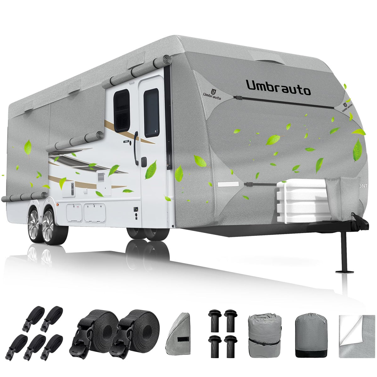 Lightweight Waterproof RV Cover Fits 24-27ft Travel Trailer Y888