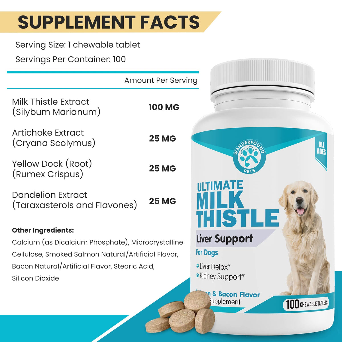 Milk Thistle & SAMe100 for Dogs V108298