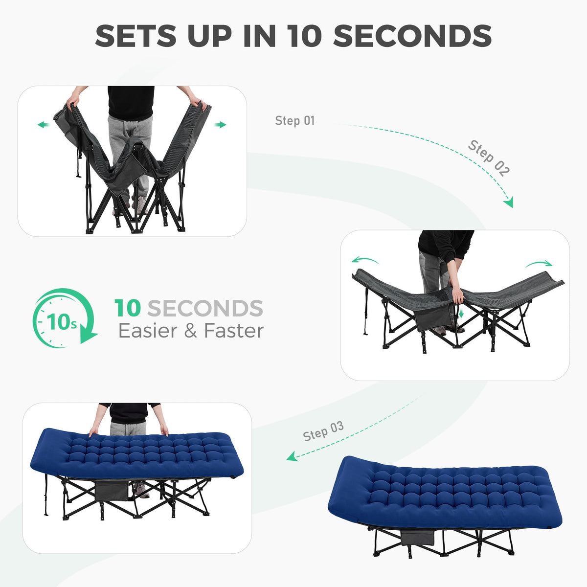 Folding Camping Cot with Mattress C867867